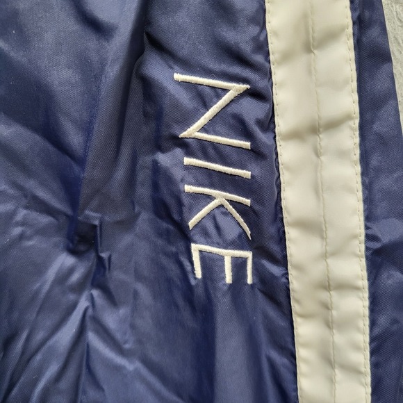 Nike‎ Men Activewear Pants XL Blue Windbreaker Logo Spellout Drawstring - Picture 3 of 11